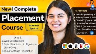 Complete Placement Preparation : Full Web Developement + DSA + Aptitude | New Sigma 12 🚀