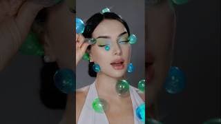 Bubble + frutiger aero🫧🫧 #makeup