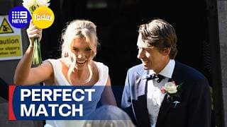 Alex de Minaur ties the knot with fellow tennis star Katie Boulter | 9 News Australia
