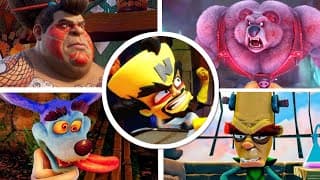 Crash Bandicoot 1 N. Sane Trilogy - All Bosses as Neo Cortex [4K60FPS]