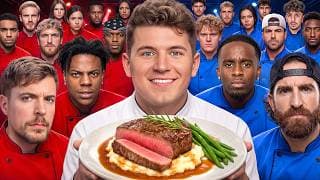 100 YouTubers vs 1 Chef