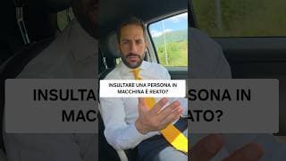 INSULTARE una persona in macchina È REATO? #shorts