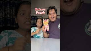 My Sister Vs Me : Who will make the best Unicorn Stationary Pouch #shorts