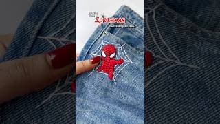 Spiderman embroidery #shorts #embroidery #handmade #spiderman #threadart