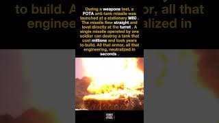 A FOTA ATGM Missile Hits an M60 Tank During a Weapons Test