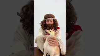 The puppy helped God retrieve the cross! #jesus #demon #help #puppy #lost #down #recover#happy#cross