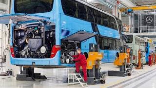 Inside Billion $ Factory Building Massive Mercedes-Benz Luxury Buses From Scratch