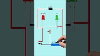 Simple 3.7V Battery Charger Indicator Circuit 🔋⚡ #shorts
