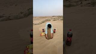 Hide Drink 🥤 & food 🥘 in desert 🏜️ sand#desert #survival #outdoors #camping