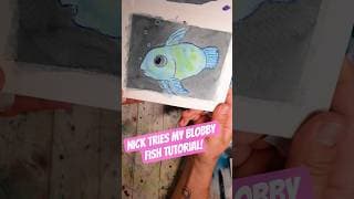 Can a beginner do it? - Blobby fish watercolor tutorial. Can Nick do it?