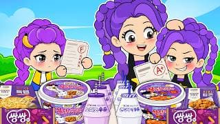 LILY Has a Twin Sister RUMI?! | Lily vs Rumi Convenience Store Mukbang ASMR