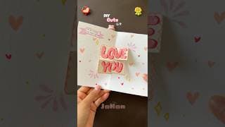 DIY cute love card ✨💕 #diy #craft #shortvideo #giftideas