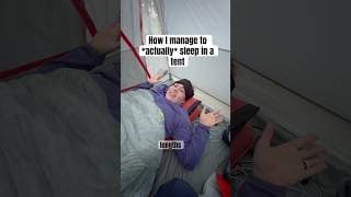 How I manage to actually sleep in a tent as someone who used to never be able…#bikepacking #camping