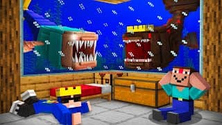 We Surviving From Scary Entities Bloop In Minecraft!