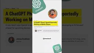 ChatGPT Ka New Phone 😳 OpenAI Smartphone in 2027! 🔥