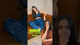 DIY Kriti Sanon Dress from Rahul Jeans😱 #crafteraditi #kritisanon #diyoutfit #shorts #crafts #diy