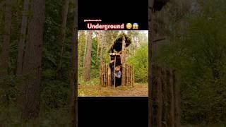 The Secret Shelter No One Can Find 🌿 #Bushcraft #UndergroundShelter #OffGrid #Survival
