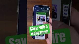 Save and Summarize Entire Webpage! #shortcuts #iphonetips