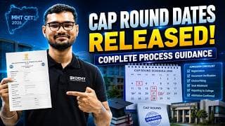 MHT CET 2026 CAP Round Dates Released! Complete Process Guide | Soham Sir