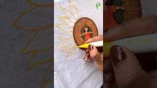 Flower Painting on Tshirt 😱 🌻 #shorts