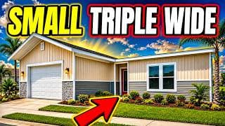 CRAZY but SMALLER triple wide mobile home with LOADS of features! Prefab House Tour