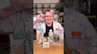 What happens when you try to turn watercolor paint into slime? 🎨🤔 #slime #watercolor #art