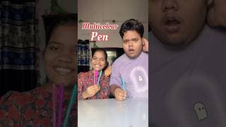 My Sister Vs Me : Who will make the best Multicolour Pen #shorts