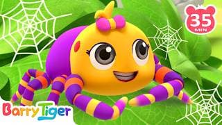 Sing for Spiders 🐾 Cute Crawly Friends! | Animal Songs & Nursery Rhymes | BarryTiger