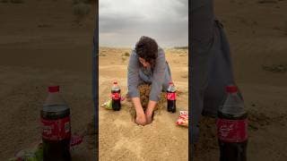Hide Drink 🥤 & food 🥘 in desert 🏜️ sand#desert #survival #camping #outdoors