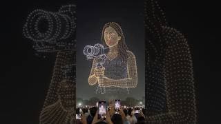 This isn't a real drone show... it's an AI masterpiece #viral #trend #chatgpt #ai #droneai #inshot