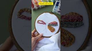 Scrap Fabric Butterfly 🦋#stitch#sewing#stitching#embroidery#embroidered#ytshorts#art#diy#handmade#yt