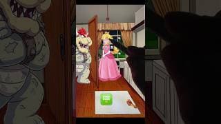 Bowser vs Princess Peach: The Zombie Transformation! 👑🦖#animation #ASMR