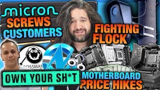 HW News - Micron Robs Customer, NVIDIA GPU Price Hike, Tour with Louis Rossmann