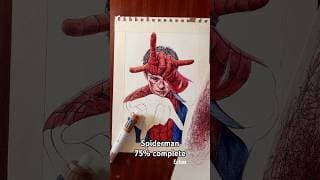 75% complete spider man pendrawing Peter parker #pendrawing #art #spiderman #peterparker