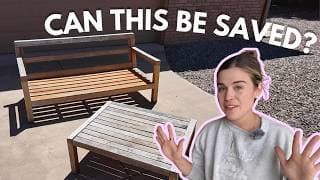 Saving Weathered Outdoor Furniture From The Dump! How To Clean Stain And Seal Wood