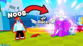 going NOOB TO PRO in Race Your Lucky Block on Roblox!