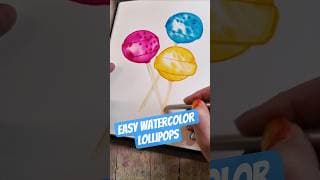 Do you spot the subtle difference? - Easy Watercolor Lollipops with and without a background.