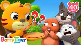 Missing Cake Mystery 🍰 | Funny Guessing Rhyme | Animal Songs & Nursery Rhymes | BarryTiger