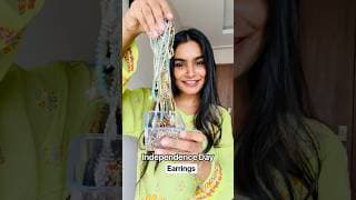 DIY Independence Day Earrings 😱 #crafteraditi #independenceday #craft #shorts #diyjewelry #diy
