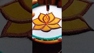 Beautiful 3D Flower Embroidery 🌸 | Amazing Hand & Machine Embroidery Art #Shorts