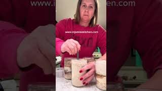 4-day high protein breakfast prep! These overnight oats are easy, filling, and delicious. 🍓🥣💪
