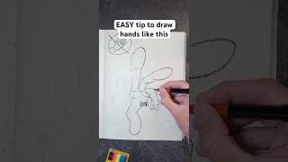 This has to be the Easiest way to draw foreshortened hands! #arttutorial #arttips #handdrawn #hand