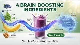 Brain Smoothie Recipe | Blueberry, Spinach, Banana & Walnut Healthy Drink #shorts