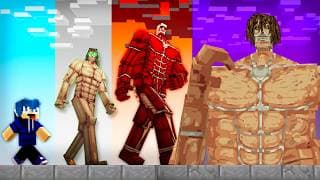 Evolui de HUMANO PARA TITAN COLOSSAL DE ATAQUE no Minecraft