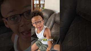 Trying to carry our baby’s car seat infront of my husband and son #couple #couplecomedy #shorts