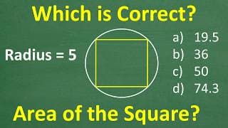 Square Inside a Circle — Which Answer Is Correct?