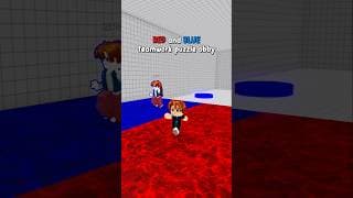 Red and Blue Teamwork Puzzles Obby with bacon #roblox #shorts