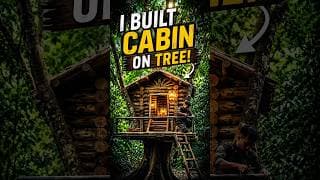 I Built a Tree House in deep forest🌲🏡 #building #bushcraft #survival #outdoor #primitive