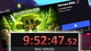 how long to SPEEDRUN RNG Heroes on Roblox?!