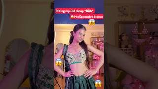 🤯 DIY my old BRA into Expensive blouse don’t Miss end 😱 #youtubeshorts #diy #shorts #vlog #viral